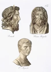 Romulus, Numa Pompilius und Augustus aus 